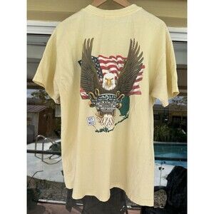 LARGE Vintage Harley Davidson Horne’s Key West Eagle American flag